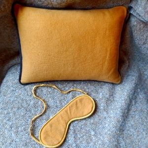 Cashmere Travel Pillow with Matching Mask